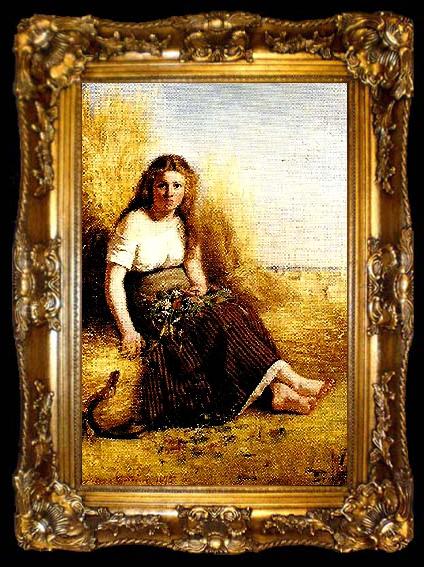 framed  jenny nystrom flicka i skordelandskap, ta009-2
